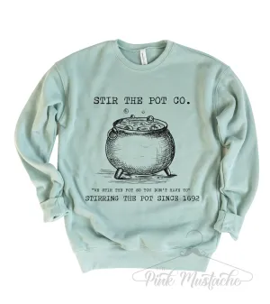 Funny Stir The Pot Dusty Blue Bella Canvas Soft Style Sweatshirt/ Halloween/ Fall