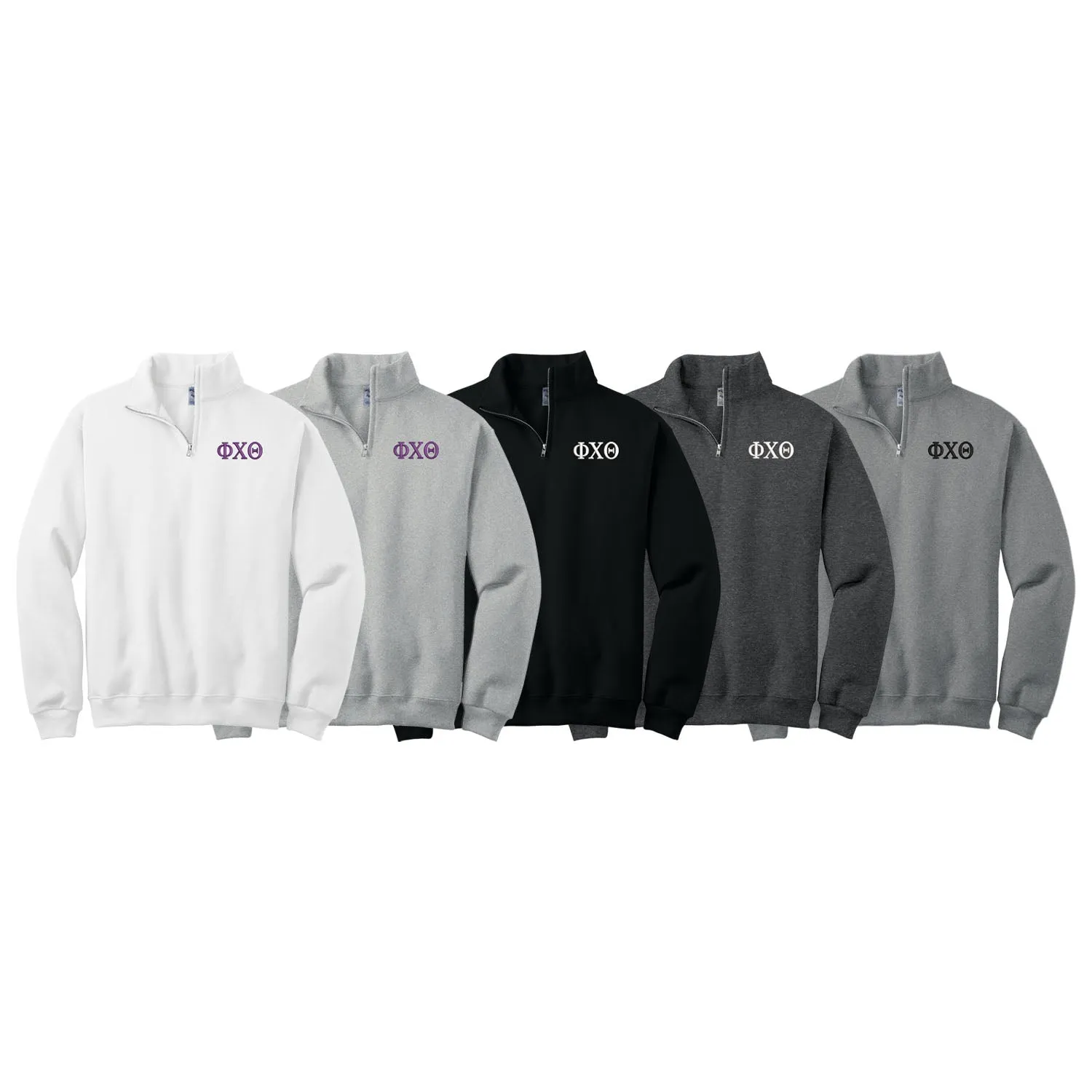 Phi Chi Theta Quarter Zip Sweatshirt - Letters